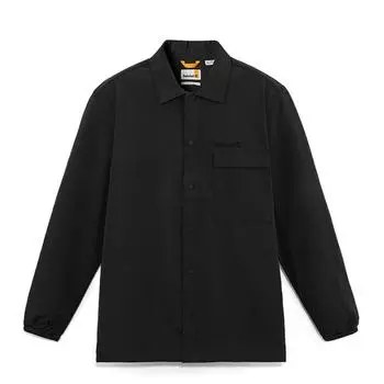 Timberland Outdoor Solid Color Simple Loose Fit Long Sleeve Shirt Men shirts Black A2JJR001 XS