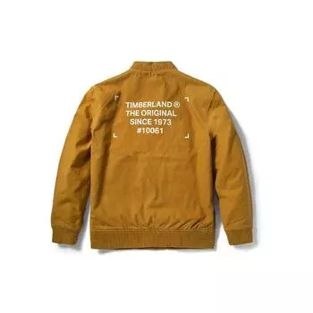 Timberland Повседневная куртка с буквенным принтом из хлопка, зимняя мужская куртка пшеничного цвета A2D89-P47 L
