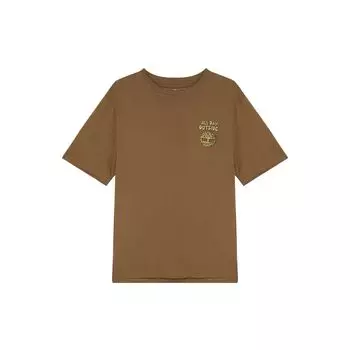 Timberland Round Neck Letter Casual Quick-Dry Short Sleeve T-Shirt Unisex Tops Khaki A43H5-EH2 S