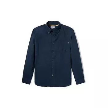 Timberland Рубашка Oxford Casual Breathable Solid с длинным рукавом для мужчин, темно-сапфирово-синяя A2ES5-Z16 XXL