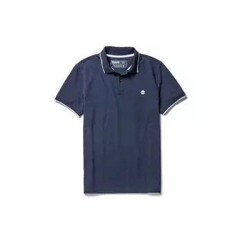 Timberland Рубашка поло Slim Fit с коротким рукавом, мужские топы, темно-сапфирово-синяя A1ZK3433 XS