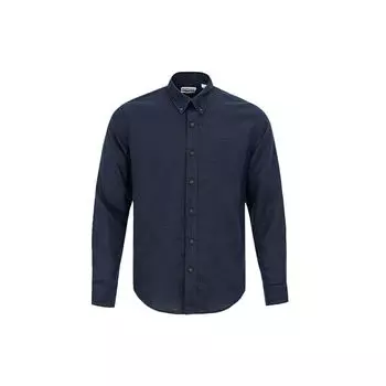 Timberland Рубашка с длинным рукавом и вышитым логотипом, закругленный край, мужские рубашки, темно-синие, A1SHF433 S