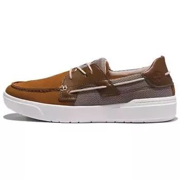 Timberland Seneca Bay Fabric Leather Casual Slip Non-Slip Durable Low Top Sneakers Men Sneakers Yellow Brown A2948F13 41.5