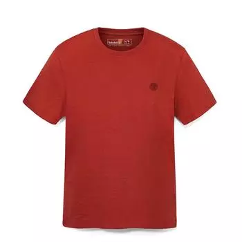 Timberland Short Sleeve Breathable Slim Fit Dopamine T-Shirt Men tops Chili-Red A2EKJ-DV5 S