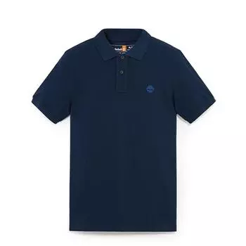 Timberland Short Sleeve Casual Breathable Nautical Polo Shirt Men Polo Shirts Deep-Sapphire-Blue A6943-433 M