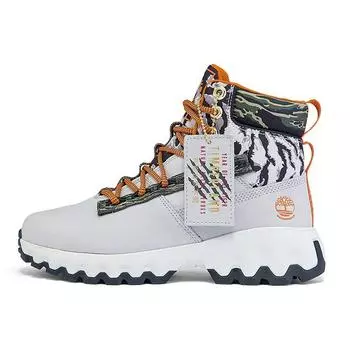 Timberland Slip-Resistant Durable High-Top Outdoor Sports Shoes Women Sneakers Light-Gray A2MV6W 36
