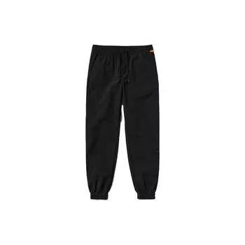 Timberland Solid High-Waisted Lace-Up Cuffed Casual Pants Women bottoms Black A5ZD9-001 XL