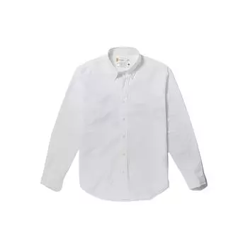 Timberland Solid Logo Casual Business Long Sleeve Shirt Men shirts White A2AHZ-A94 S