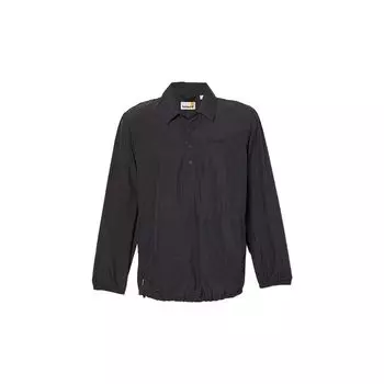Timberland Solid Logo Half-Zip Long Sleeve Shirt Men shirts Black A68B1-001 M