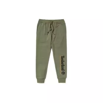 Timberland Спортивные брюки с манжетами и принтом букв для активного отдыха, мужские низы, цвет Cassel-Green A27HY-590 M