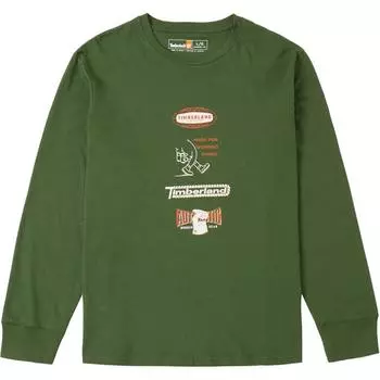 Timberland Sports Letter Breathable Pullover Long Sleeve T-Shirt Men Tops Green A43E5-EIN M