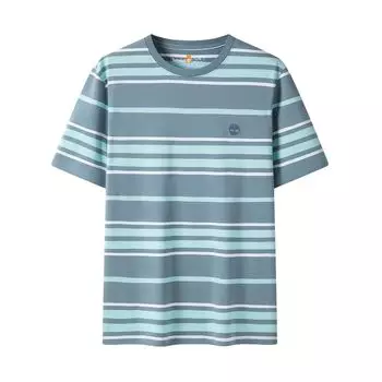 Timberland SS25 Casual Breathable Round Neck Short Sleeve T-Shirt Men Tops Blue A6BDV-ERW L