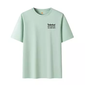 Timberland SS25 Cotton Outdoor Casual Crew Neck Comfortable Breathable Short Sleeve T-Shirt Men T-Shirts ENE-Blue A6B88-ENE M