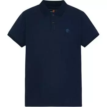 Timberland SS25 Regular Series Embroidered Logo Outdoor Casual Loose Breathable Short Sleeve Polo Shirt Men Polo Shirts Indigo A2EPM-Z02 S