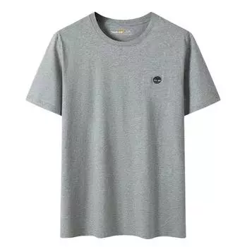 Timberland SS25 Soft Comfortable Breathable Outdoor Casual Crew Neck Short Sleeve T-Shirt Men T-Shirts Gray A6DKU-052 M