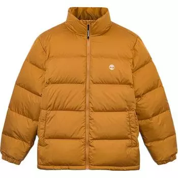 Timberland Stand Collar Warm Solid Color Casual Long Sleeve Duck Down Water-Resistant Puffer Jacket Men Jacket Wheat A41RB-P47 XL