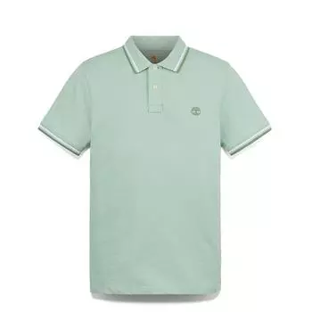 Timberland Striped Outdoor Casual Slim Fit Breathable Short Sleeve Polo Shirt Men Polo Shirts Embossed-Green A628N-ENE S