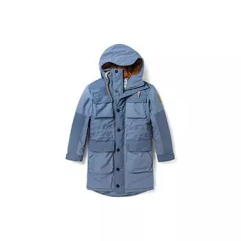 Timberland Теплая куртка-пуховик средней длины с капюшоном в стиле колор-блок, мужская верхняя одежда, штормово-синяя A4472-CA0 XS