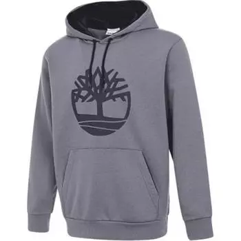 Timberland Tfo Tree Logo Brushback Hoodie Comfortable Fashion Long Sleeve Sweatshirt Men hoodies Gray Blue A4445-073 L