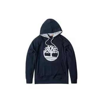 Timberland Толстовка мужская с капюшоном и принтом логотипа Tree, повседневная, темно-синий цвет A2577-U10 S