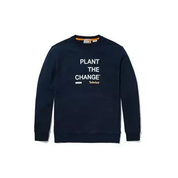 Timberland Толстовка с круглым вырезом и принтом букв, мужская толстовка темно-синего цвета A62V1-433 S