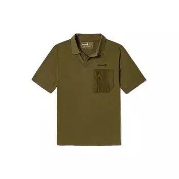Timberland UV Protection Moisture-Wicking Polo Men tops Dark-Olive-Green A2NAX-302 XL