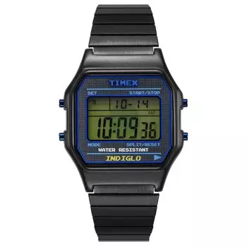 [Timex] Часы PAC MAN Digital Pac-Man Digital с черным циферблатом из латуни и пластика, кварцевые, водонепроницаемые, 3 АТМ, 30 мм, часы TW2V94200
