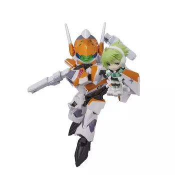 TINY SESSION Macross Delta Siegfried Mustang с Reina Prowler 100 мм окрашенная подвижная фигурка VF-31E (Чак Машина) приблизительно. ПВХ и АБС