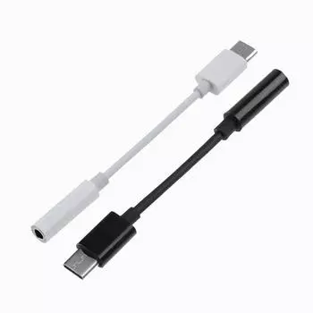 Тип C до 3,5 мм Aux аудио удлинитель Usb C до 3,5 мм разъем для наушников Кабель-адаптер белый