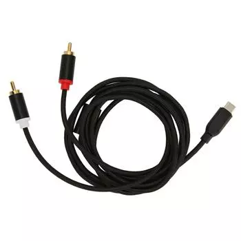 Тип C к 2RCA Мужской кабель HiFi стерео позолоченный звуковой адаптер шнур для телефона планшета автомобильного радио 1m / 3.3ft
