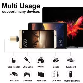 Тип-C к Micro USB3.0 Data Mini Портативный адаптер для зарядки Адаптер-конвертер
