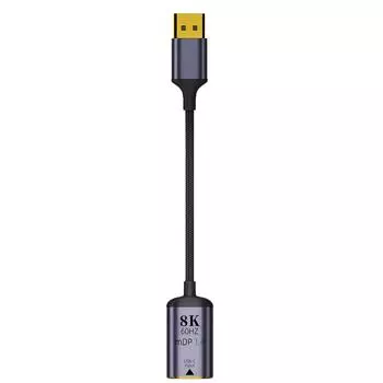 Тип C USB3.1 Female to DP- Displayport /Mini-DP mDP1.4 Male 8K адаптер-конвертер кабель-концентратор 18 см / 7,1 дюйма MINI DP