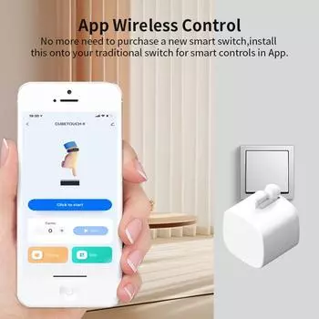 Тип C Заряжаемый Tuya Bluetooth Умный палец Робот Кнопка Переключатель Толкатель Бот Пульт Дистанционного Управления Устройство Google Home Alexa Voice белый