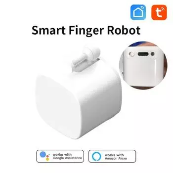 Тип C Заряжаемый Tuya Bluetooth Умный палец Робот Кнопка Переключатель Толкатель Бот Пульт Дистанционного Управления Устройство Google Home Alexa Voice белый