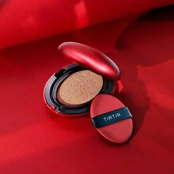 TIRTIR Mask Fit Red Cushion MINI 4.5g, Тональная основа, Высокая степень покрытия, Высокая адгезия, Макияж, Корейская косметика, Kbeauty, образец #21C Cool Ivory