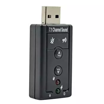 TISHRIC 7,1 Внешний USB-адаптер звуковой карты Виртуальный 3D стерео микрофон для наушников 3,5 мм с разъемом USB 2,0 для Mac, компьютера, Android