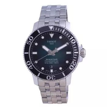 Tissot T-Sport Seastar 1000 Powermatic 80 Diver s Automatic T120.407.11.091.01 T1204071109101 300M Мужские часы зелёный