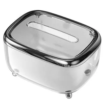 Tissue Box Transparent Napkin Box Simple Creative Storage Box Fixed Lid Paper Organizer Black чёрный
