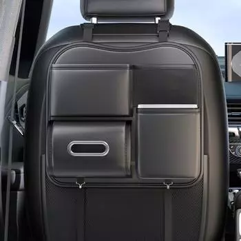 Tissue Holder Car Seat Back Storage Bag Trash Can Hanging Storage Box Car Organizer with Hook SUVs