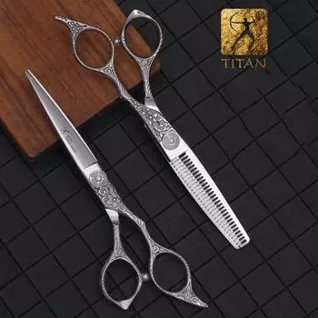 TITAN профессиональные парикмахерские ножницы для стрижки волос, филировочные ножницы, парикмахерские ножницы для резки 6,0 дюйма 6.0inch