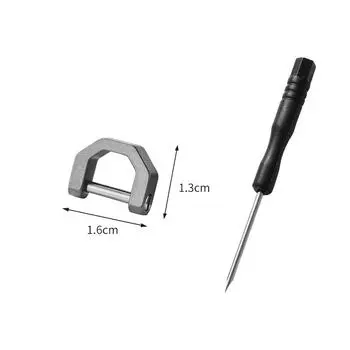 Titanium Alloy D-Ring Horseshoe Buckle Universal Keychain