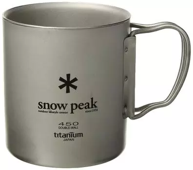 Титановая двойная кружка Snow Peak 450 [объем 450 мл] MG-053R