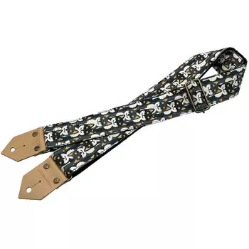 Ткань для гитарного ремня Spice Note с принтом серии Shibainu ES-PP50SB/BLK чёрный