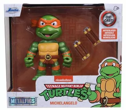 TMNT Черепашки-ниндзя Оригинальная серия Jada Toys Металлическая литая фигурка Микеланджело Черепашки-ниндзя JADA TOYS 2020