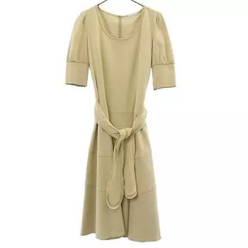 TO BE CHIC made in Japan Short sleeve Knee-length dress 42 beige Women Used