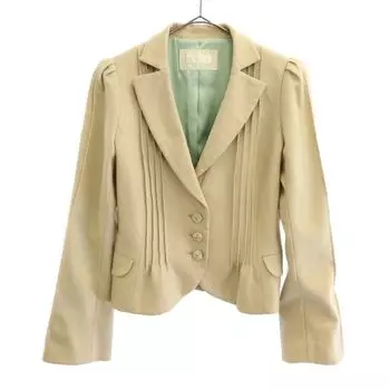 TO BE CHIC wool blend tailored jacket 38 beige Women Used