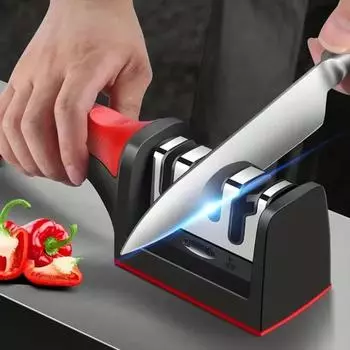 Точилка для кухонных ножей, многофункциональная точилка для ножниц, бытовая точилка из вольфрамовой стали, портативный точильный камень для ножей