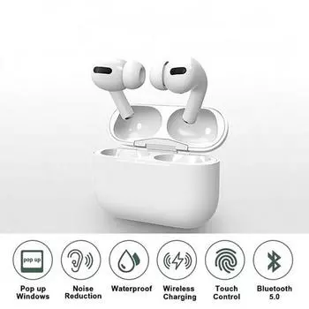 Точка доступа Pro TWS 1:1. Беспроводные наушники Bluetooth 5.0. Всплывающие спортивные наушники-вкладыши с сенсорным управлением. Гарнитура для Iphone 15 Pro Max. Музыкальные наушники Xiaomi. белый