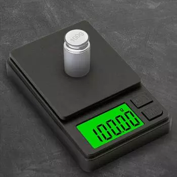 Точные карманные весы 1000 г X 0,01 г - цифровые весы для взвешивания граммов, продуктов питания, ювелирных изделий, унций/гранов с ЖК-дисплеем с подсветкой - мини-весы для путешествий