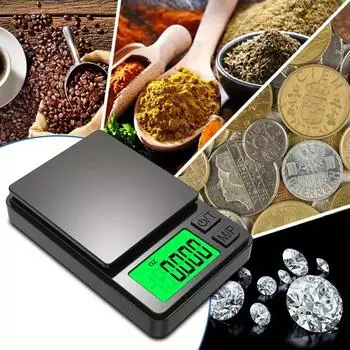Точные карманные весы 1000 г X 0,01 г - цифровые весы для взвешивания граммов, продуктов питания, ювелирных изделий, унций/гранов с ЖК-дисплеем с подсветкой - мини-весы для путешествий